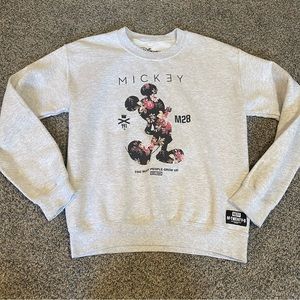 Neff Mickey Mouse Light grey Floral Crewneck